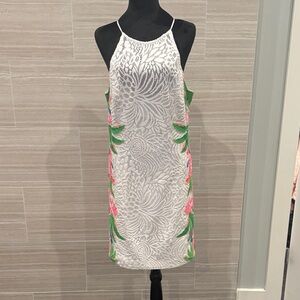 Lilly Pulitzer Floral Lace Halter Dress